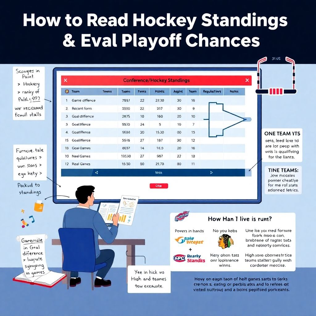 Хоккей: положения команд в таблицах и шансы на плей-офф в текущем сезоне