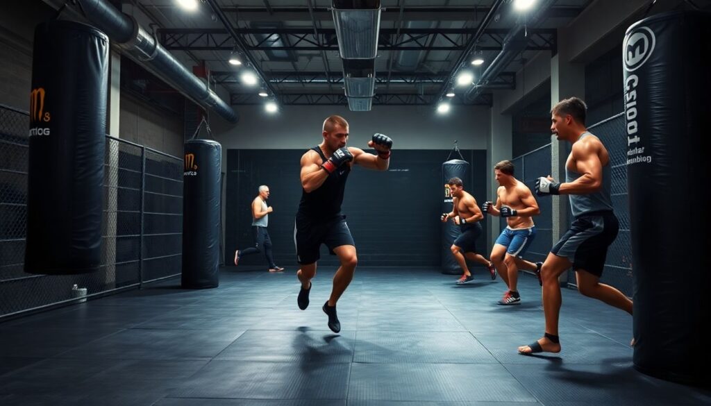 Единоборства: тренировки на силу и выносливость - иллюстрация