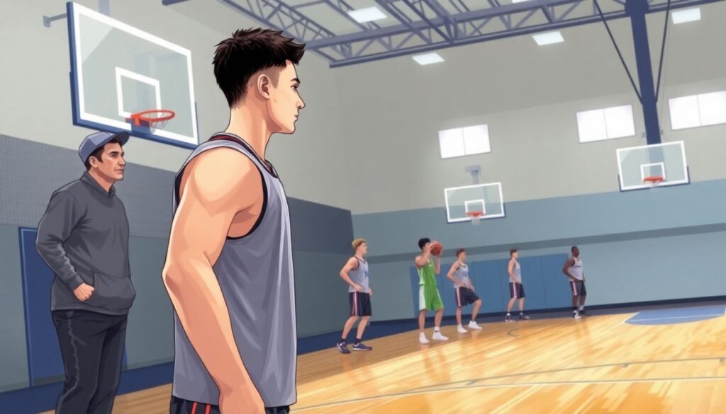 Баскетбол: техника исполнения штрафных и работа под кольцом - иллюстрация